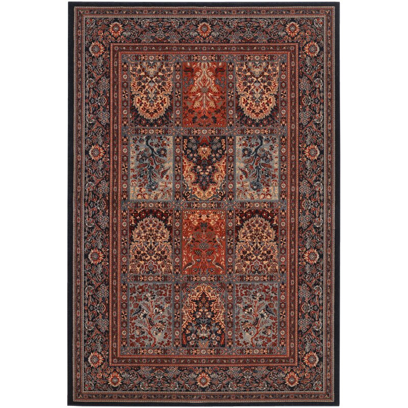 Bloomsbury Market Cleveland Wool Brown/Burgundy Area Rug | Wayfair