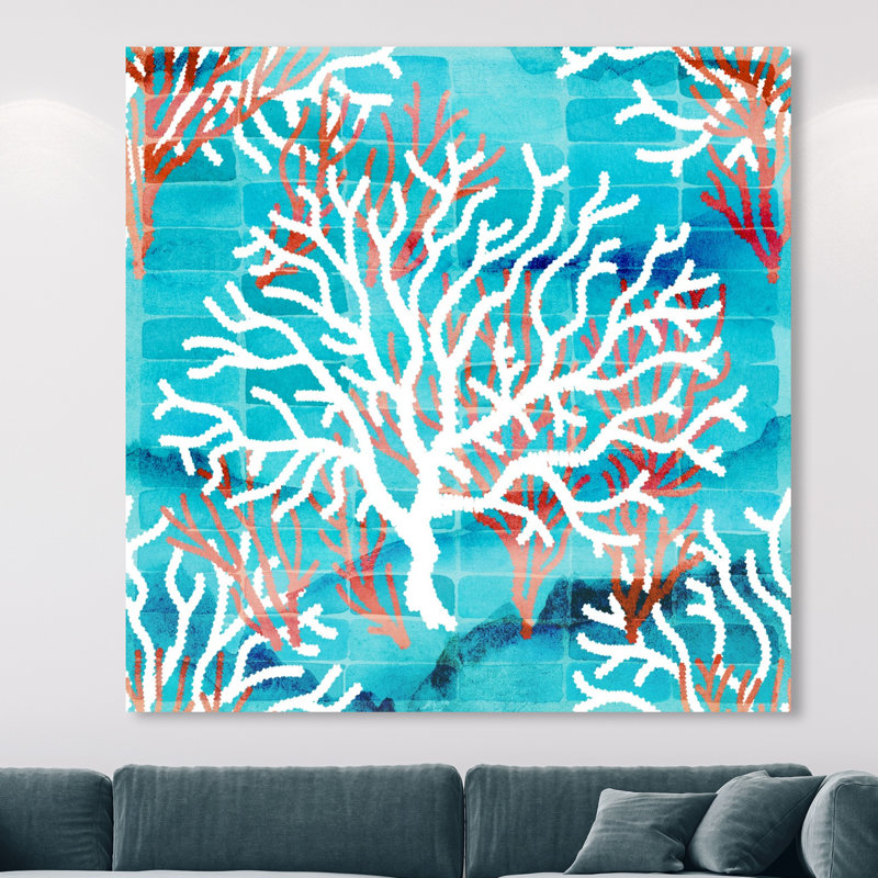 House Of Hampton Coral Reef Painting On Canvas Wayfair