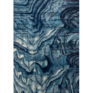 Modern Mercer41 Area Rugs Allmodern Imes Gray Blue Area Rug