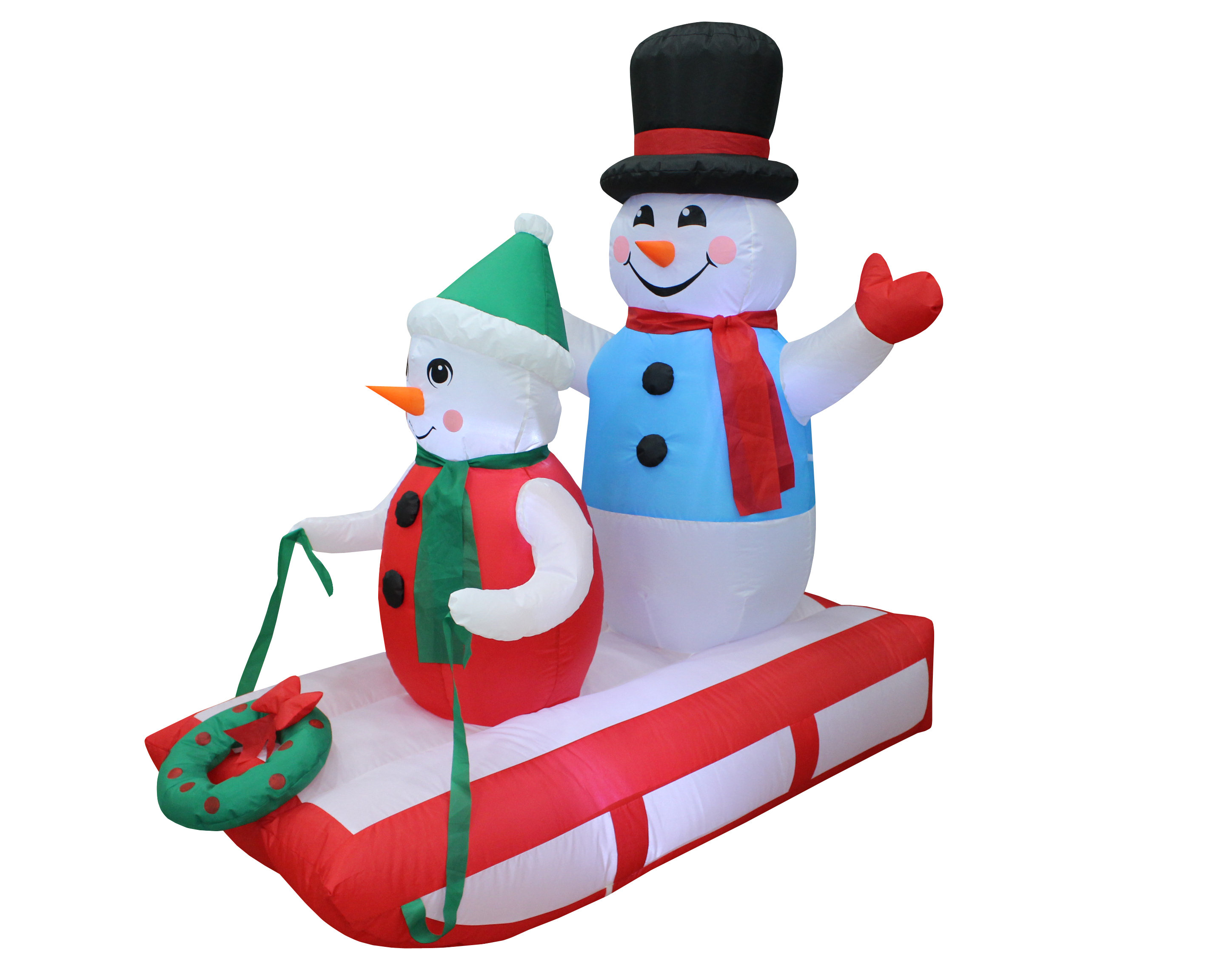 NEW FOR 2017 SOLAR POWERED SLEDDING SNOWMAN 