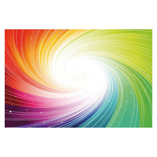 Kaleidoscope 2.9m x 4.32m Textured Matt Peel & Stick Wall Mural East Urban Home