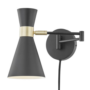 wall mounted plug in bedside lamps