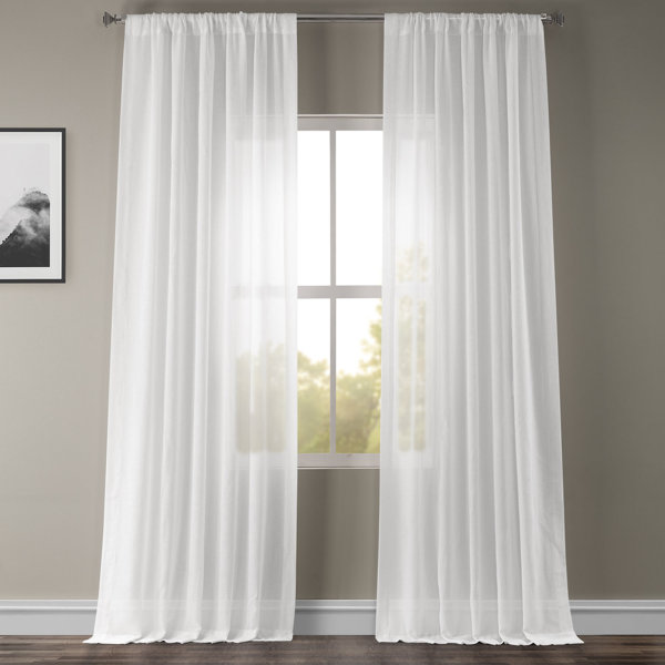 Willa Arlo Interiors Cris Solid Sheer Rod Pocket Single Curtain Panel Reviews Wayfair