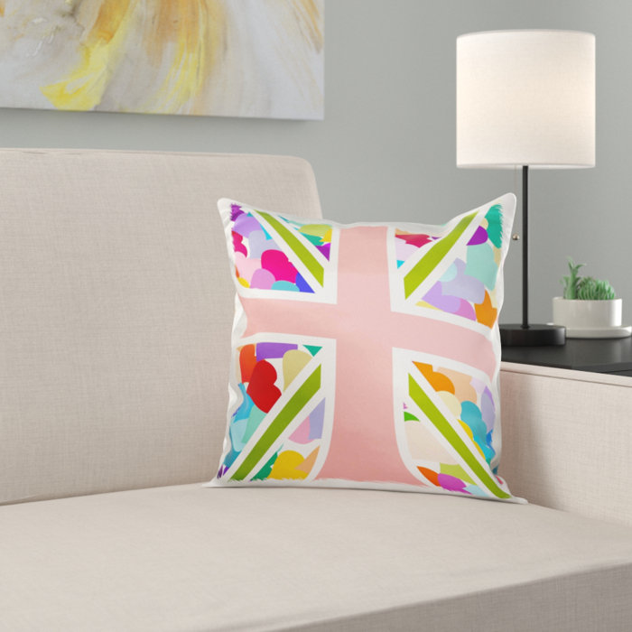 East Urban Home Cute Hearts Pattern Union Jack English Flag Girly