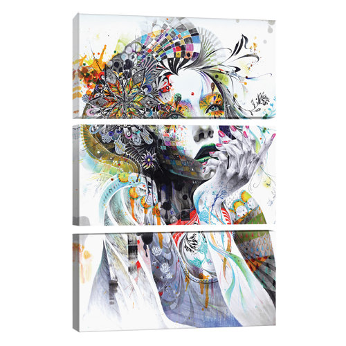 'Circulation' Graphic Art Multi-Piece Image on Wapped Canvas Ebern Designs Size: 152.4cm H x 101.6cm W x 1.91cm D