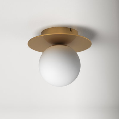 Cathy 1 - Light 10.83'' Simple Globe Flush Mount