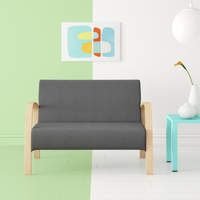 Hashtag Home Costway Mid Century Modern Loveseat Fabric