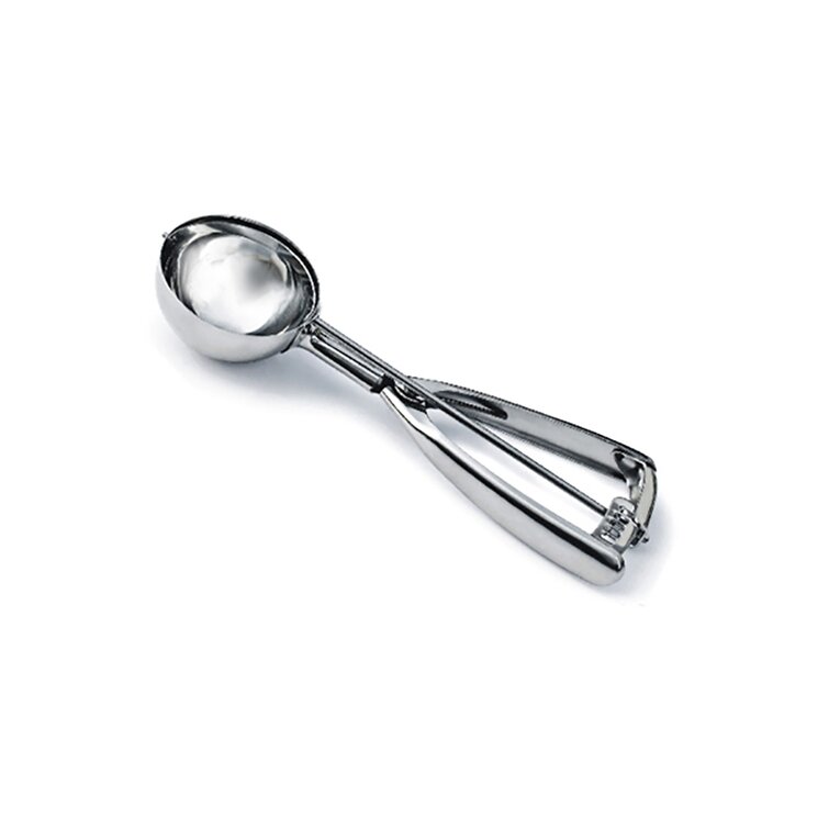 Traditional Spring Action & Rotating Kitchen Craft Metal Ice Cream Scoop