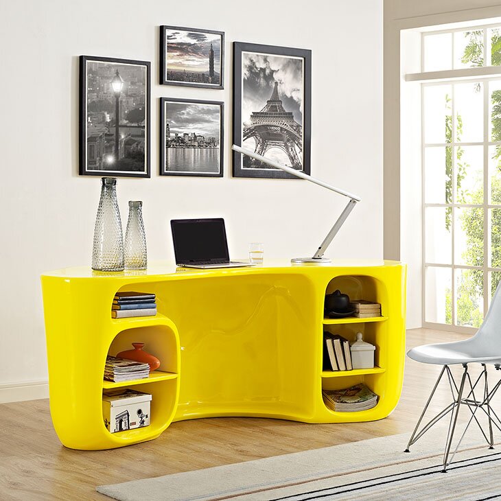 wayfair yellow desk