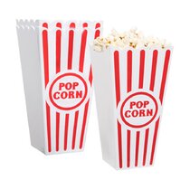 Party Popcorn Boxes/Bags Red Striped Coloured Popcorn Parties Hollywood Treats