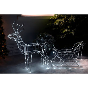 pre lit animated multi function reindeer and sleigh lighted display - Animated Lighted Reindeer Christmas Decoration pre lit animated multi function reindeer and sleigh lighted display - Animated Lighted Reindeer Christmas Decoration