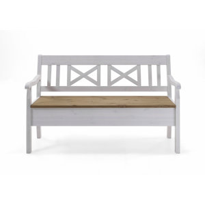 3-Sitzer Garderobenbank Fjord mit Stauraum aus Holz von dCor design