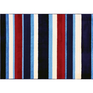 American Rugby Blue/Red/White Area Rug