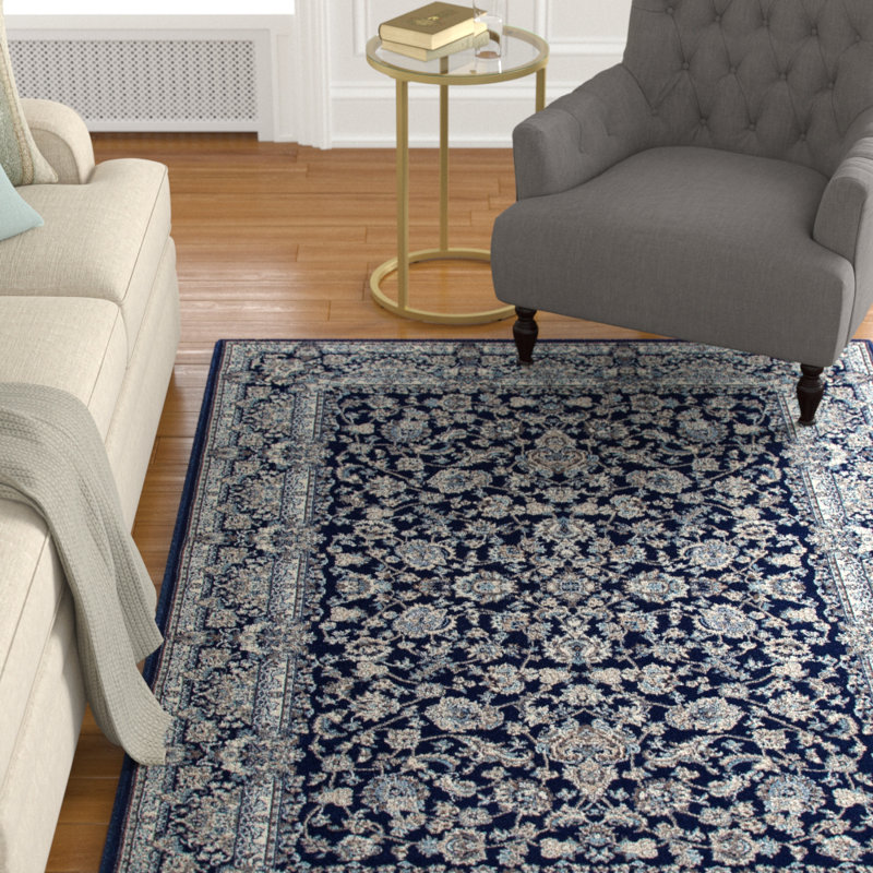 Lang Navy Blue Gray Tan Ivory Area Rug