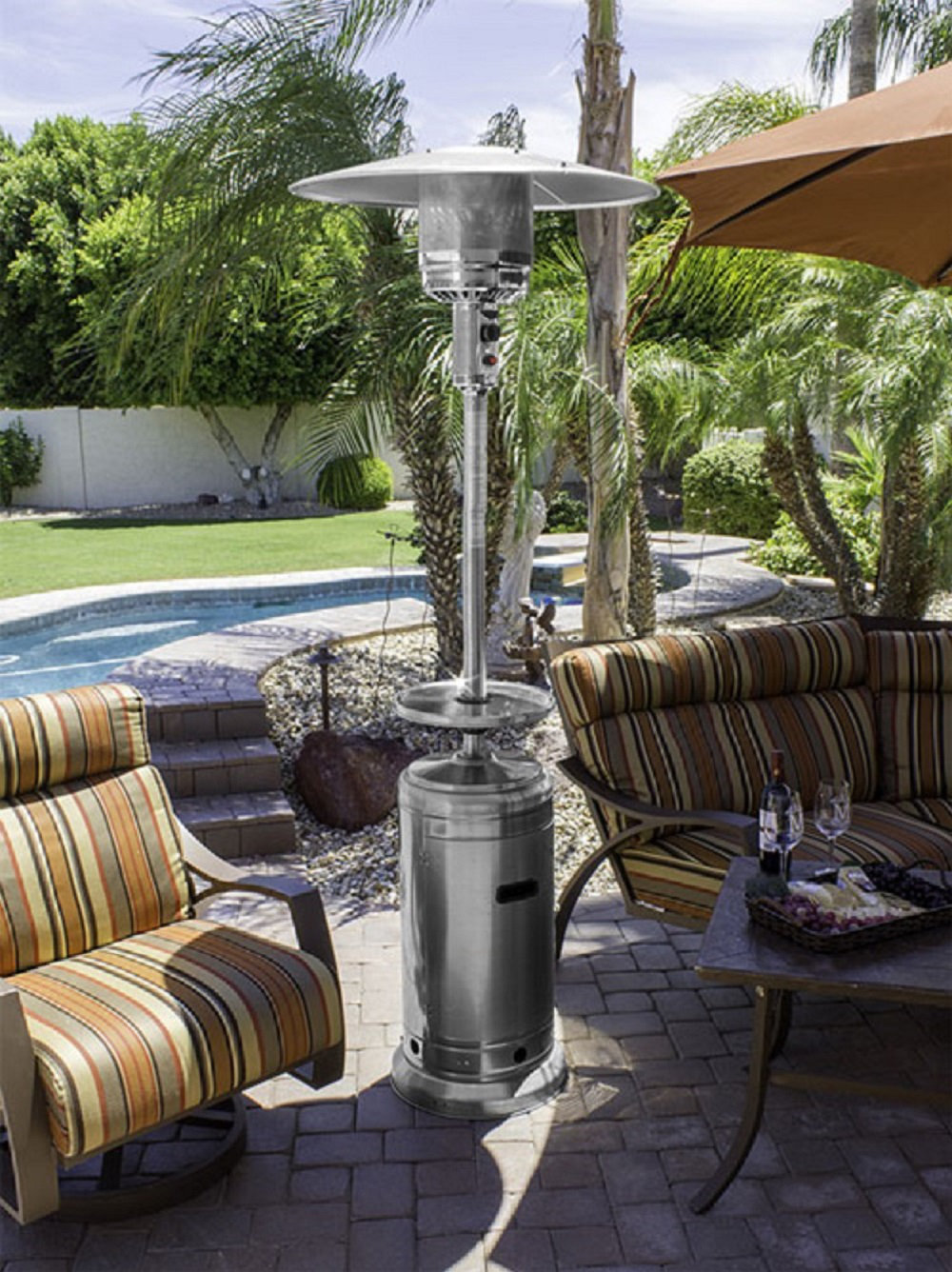 outdoor heaters for patio propane on Arlmont Co Metts Tall 41 000 Btu Propane Patio Heater Reviews Wayfair