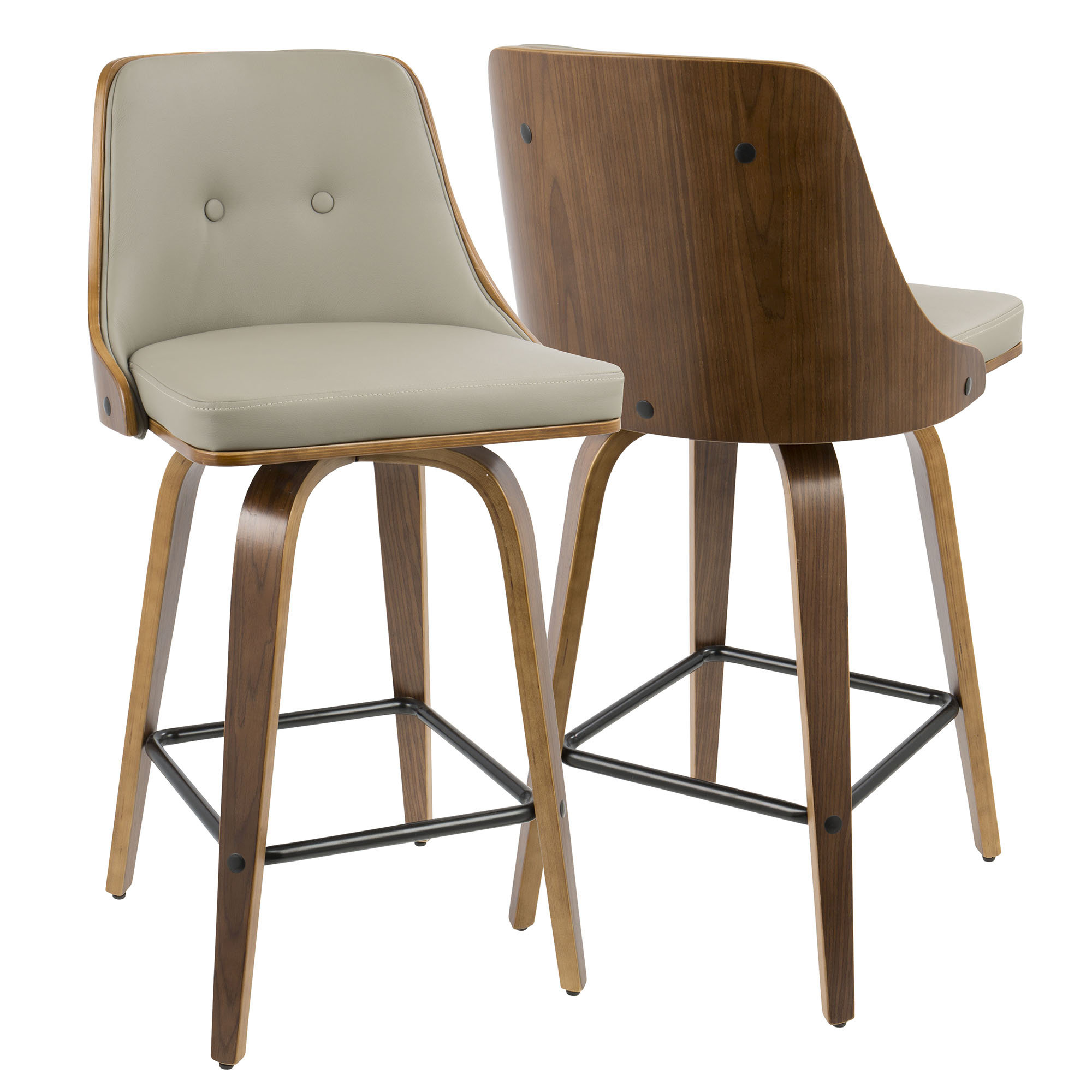 Distressed Cherry Impacterra QLIM225350985 Impact Swivel Stool 26 Counter Height 26 Counter Height Minson Corporation