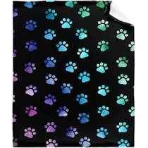dog print throw blankets