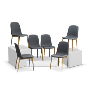 Juston Skin Upholstered Dining Chair (Set of 6) by Corrigan Studio