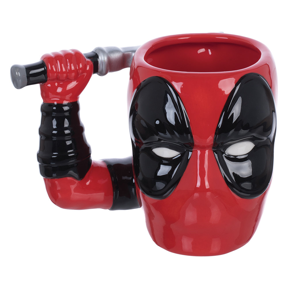 Deadpool Mug Gift Set 4 Piece with stand disney authentic new ship fast 