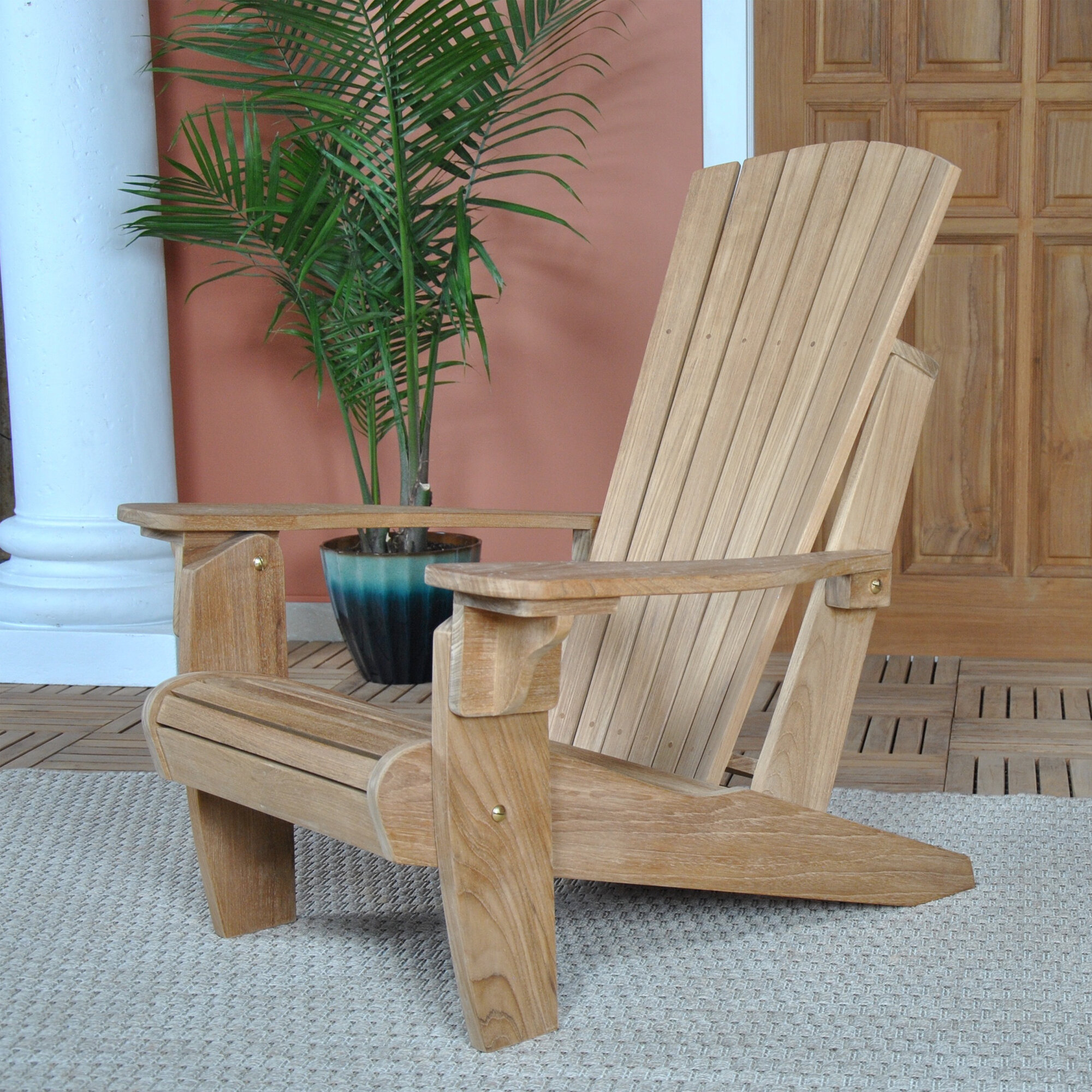 Loon Peak Veliz Teak Adirondack Chair Wayfair