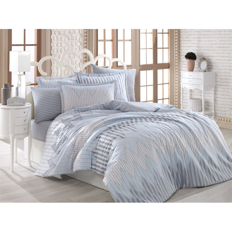 Ebern Designs Arslan Fancy 100 Ranforce Cotton Duvet Cover Set