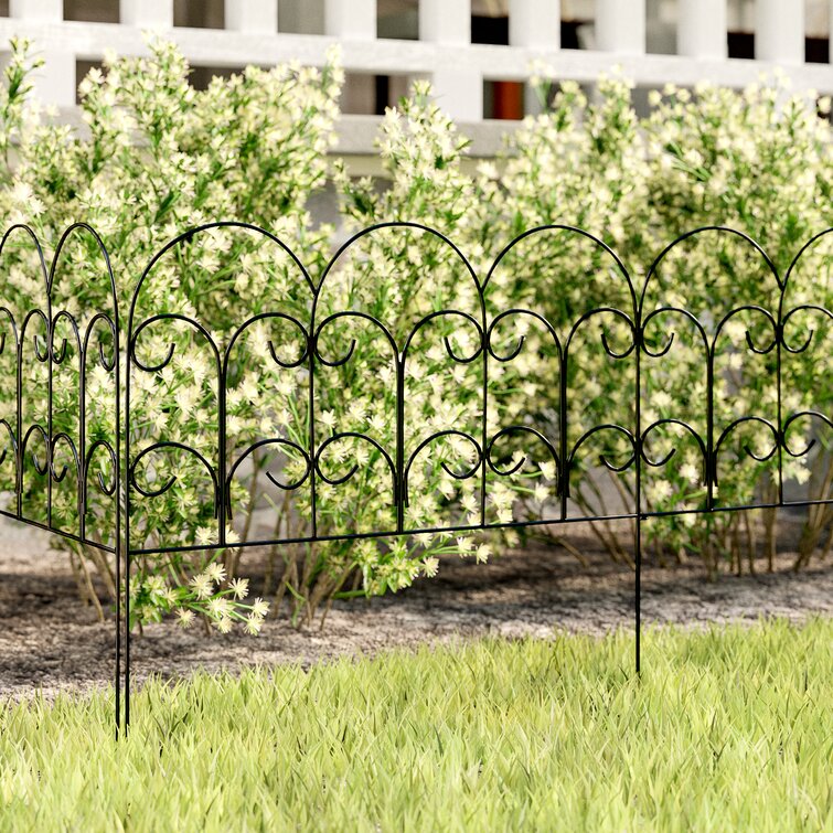 10X Garden Border Edging Fence Stone Lawn Yard Flower Bed Decor W/ Solar Light