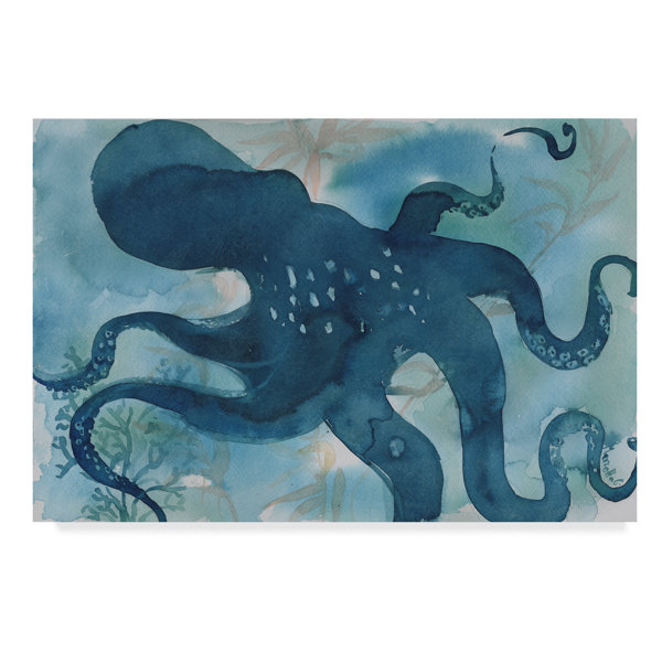 Highland Dunes Octopus Water Color 3 Acrylic Painting Print On