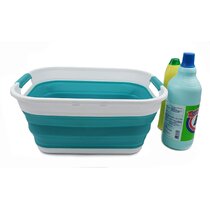 Pop Folding Wash Basin/Bowl 37 x 28 x 12cms - Purple Blue or Lime Available