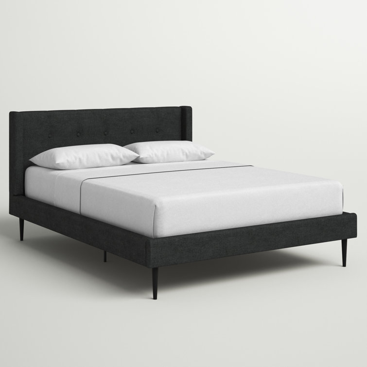 Gerling Tufted Upholstered Low Profile Platform Bed (Queen)