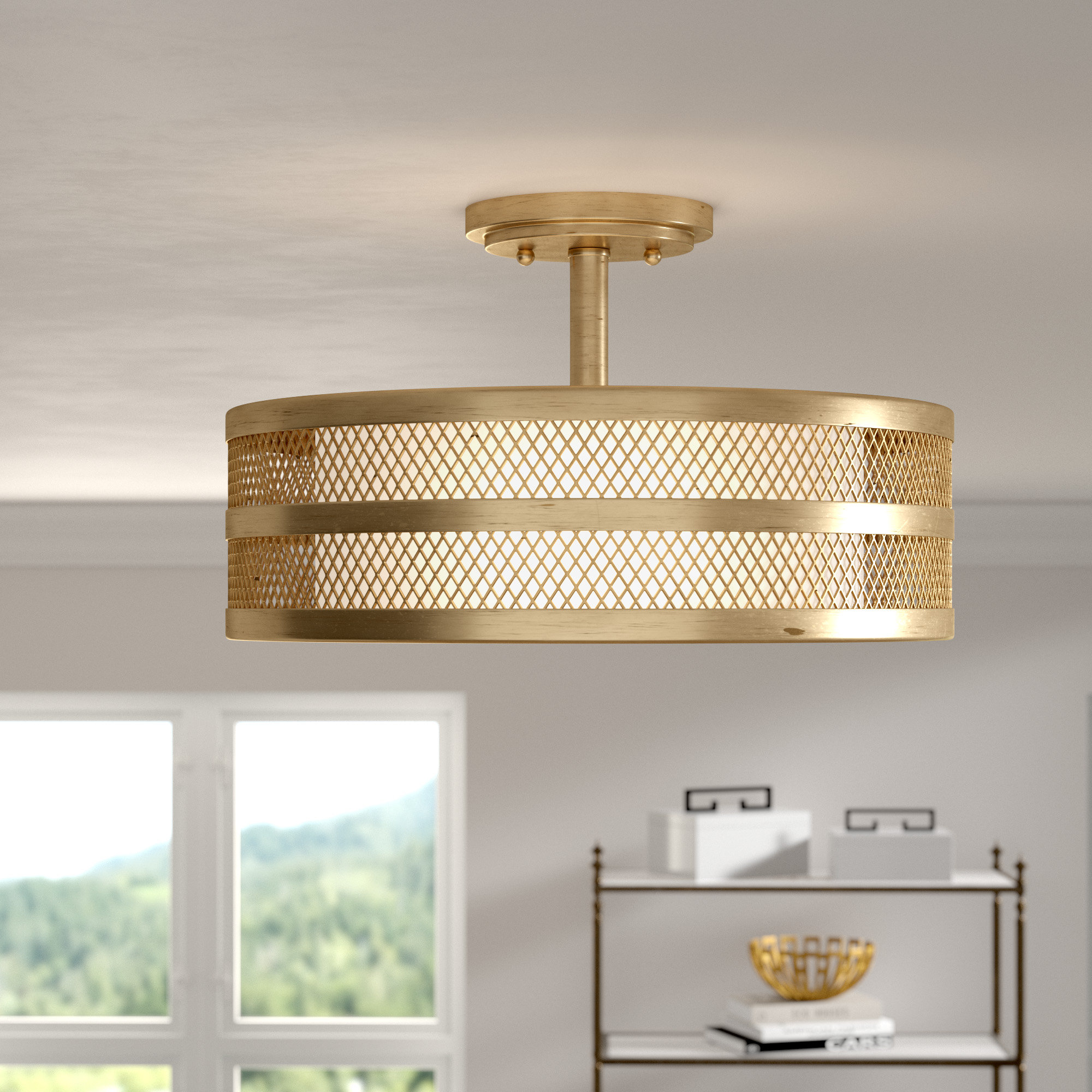 Willa Arlo Interiors Barloy 3 Light Unique Statement Drum Reviews Wayfair