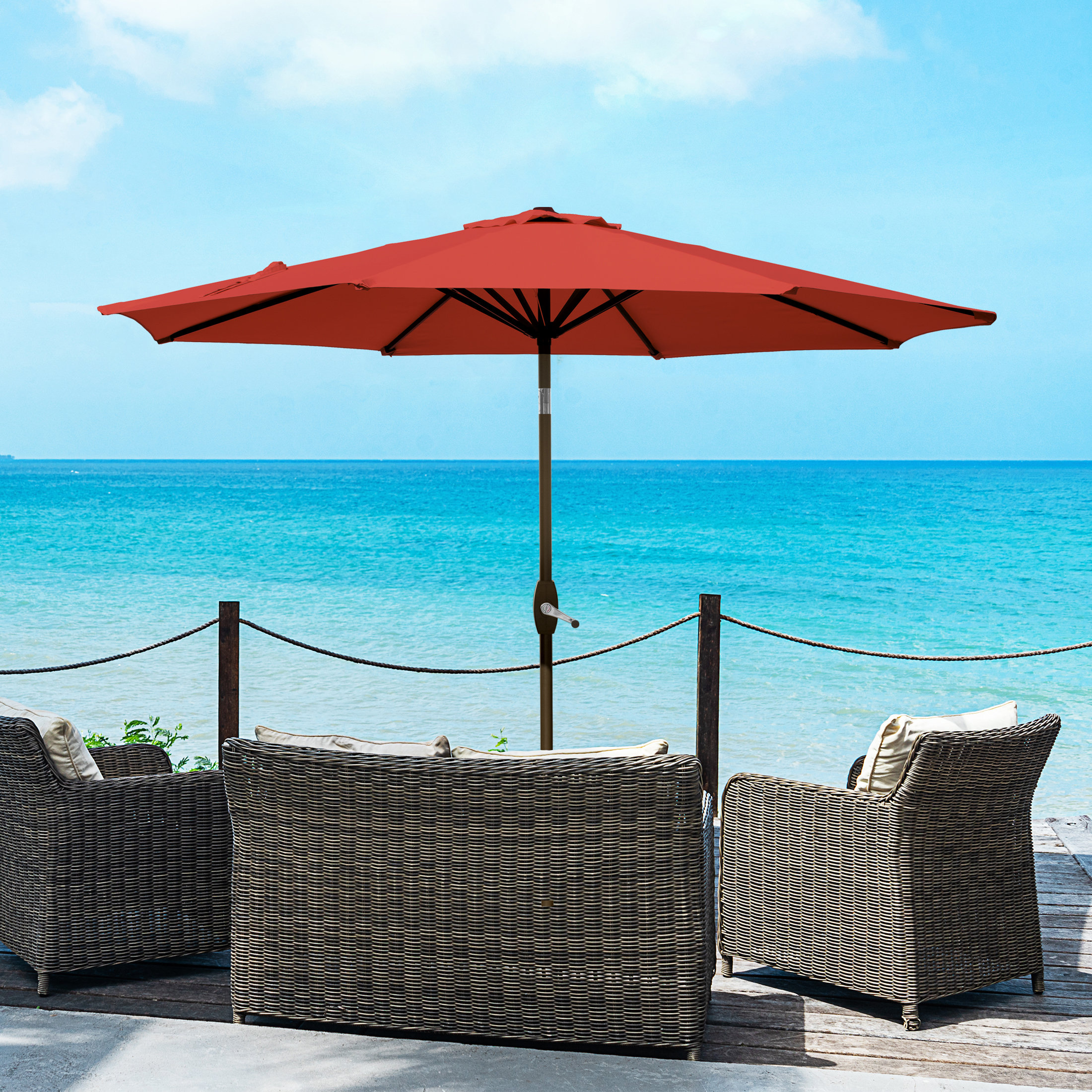 Details about   13 Ft Patio Umbrella Replacement Canopy Market Table Top Outdoor Beach Poolside 