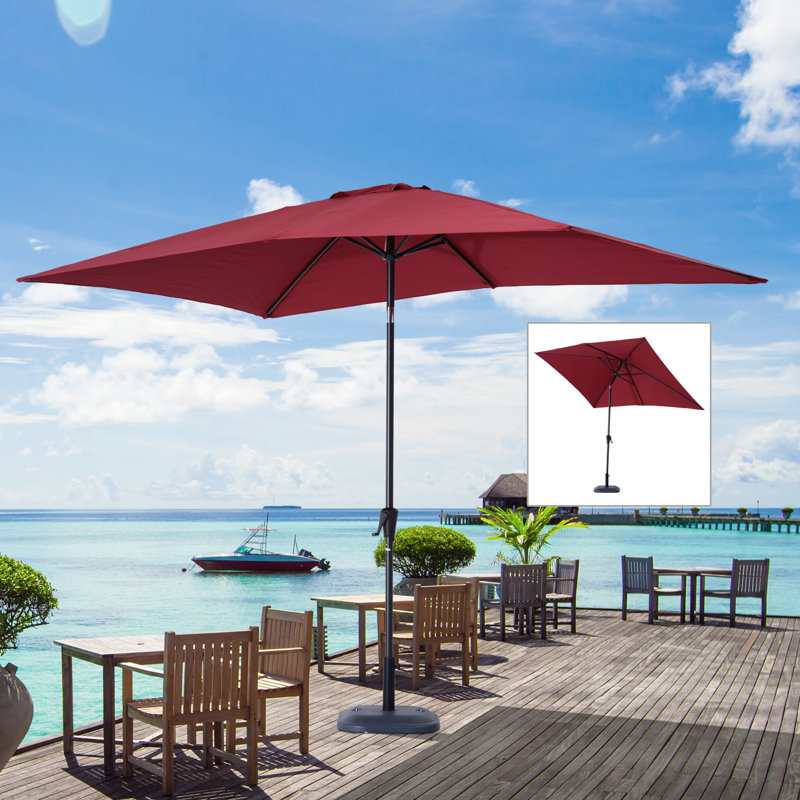 Ebern Designs Heffner 6 5 X 9 Rectangular Market Umbrella Ebern Designs Heffner 6 5 X 9