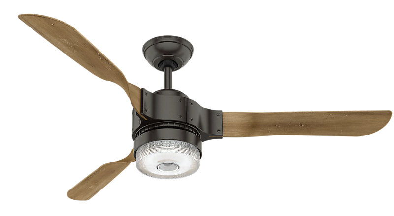 54 Apache 3 Blade Led Smart Ceiling Fan With Remote Light Kit