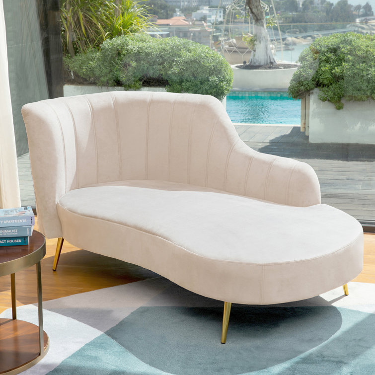 Gold Flamingo Korinna Rolled Arms Foam Chaise Lounge Wayfair