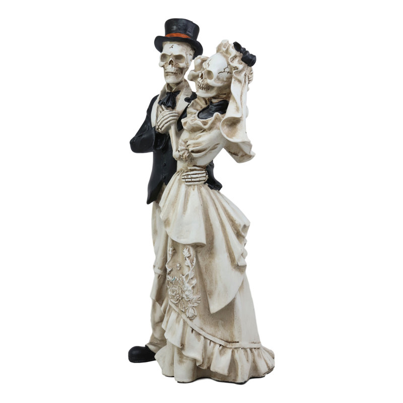 Ebros Gift Love Never Dies Wedding Bride And Groom Skeleton Couple In Dancing Pose Figurine Wayfair