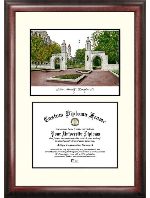 Campus Images NCAA Indiana University Bloomington Tassel Box and Diploma Frame