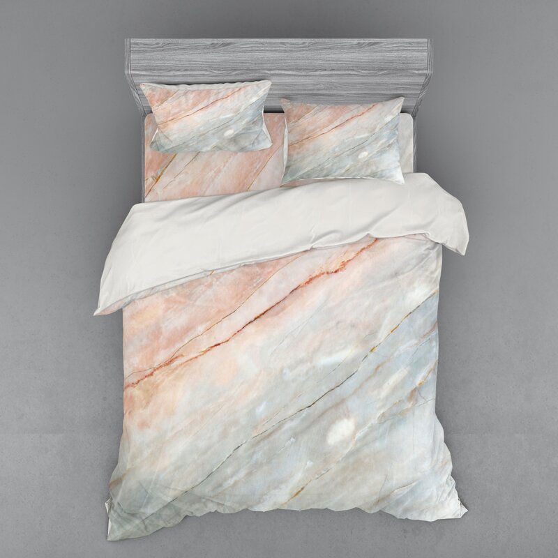 East Urban Home Marble Duvet Cover Set Wayfair