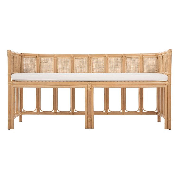 wicker bench seat