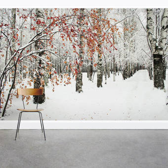 Wallums Wall Decor Winter Birch Forest 8 X 144 3 Piece Wall
