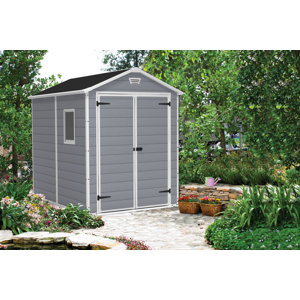 Manor 6 ft. W x 7 ft. 5 in. D Plastic Storage Shed