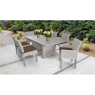 meeks 7 piece dining set with cushions