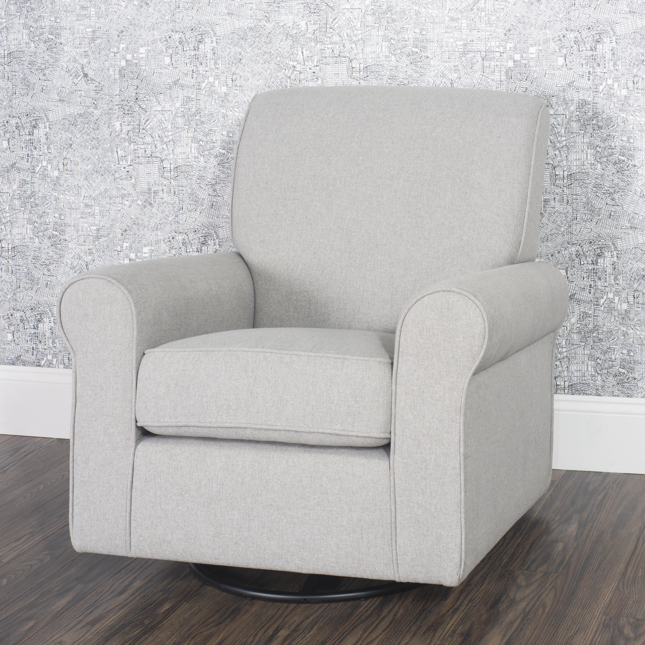 graco remi upholstered swivel glider