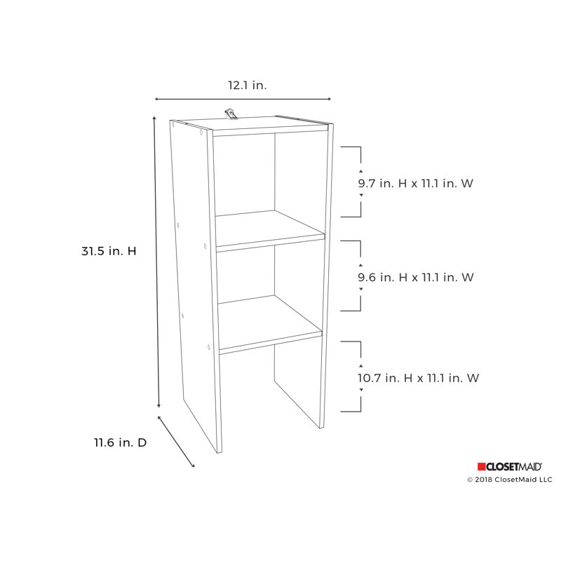 Closetmaid 12 13 W Vertical Organizer Shelves Reviews Wayfair