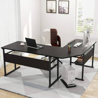 Williston Forge Marcum Solid Wood L Shape Desk Reviews Wayfair