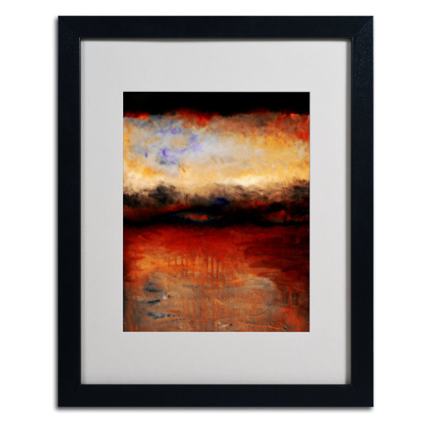 Trademark Art Red Skies At Night Framed Painting Print On Canvas