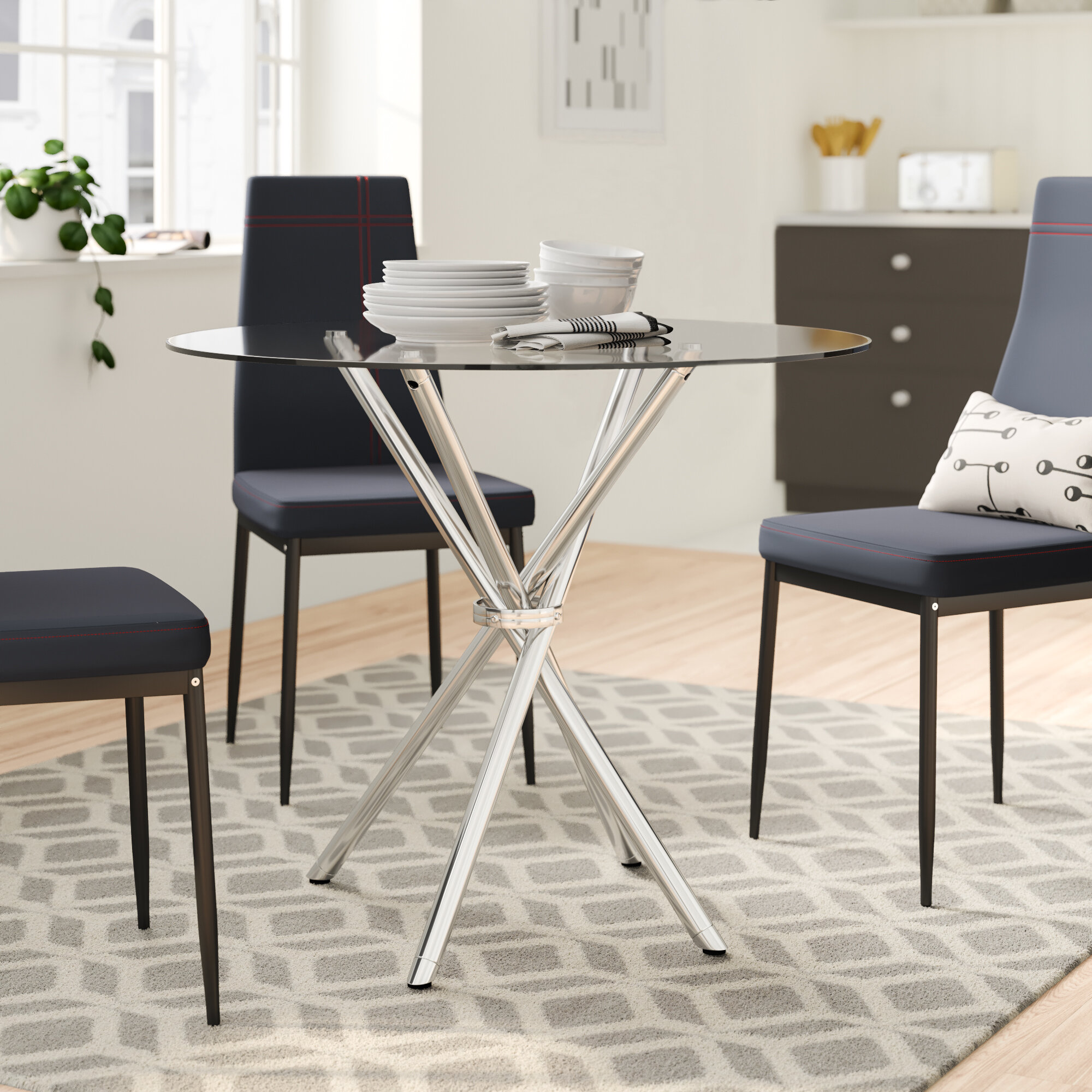 Frosted Glass Dining Table You Ll Love In 2019 Wayfair