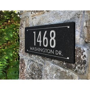 Custom Rectangle address sign Steel house home street Made in the USA 