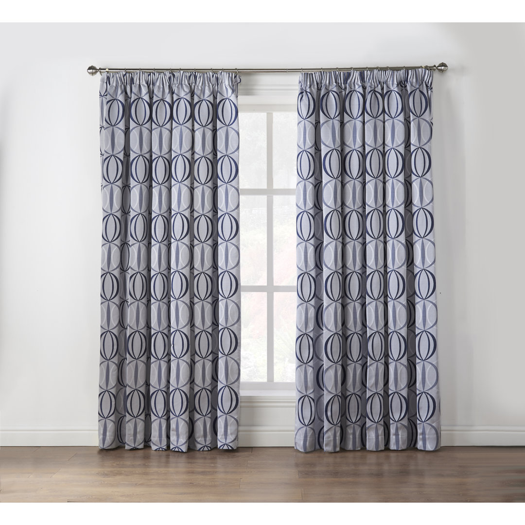 Ebern Designs Vorhang-Set Diljana mit Kräuselband, blickdicht