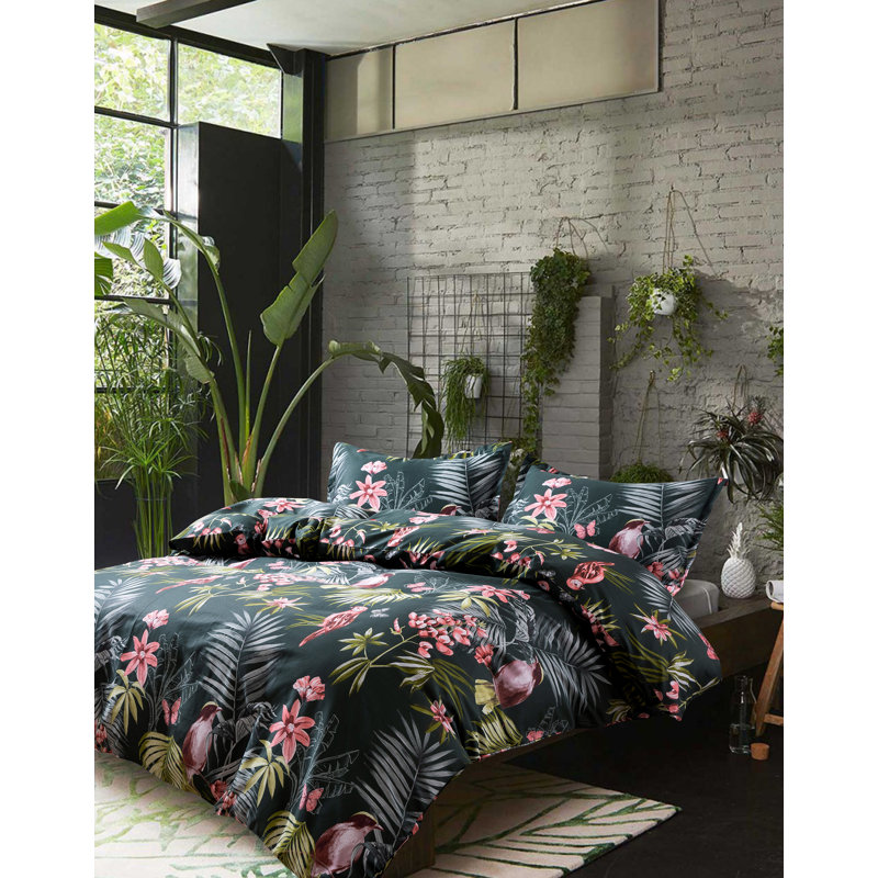 Bay Isle Home Simone Palm Leaves Exotic Tropical Flowers And Birds