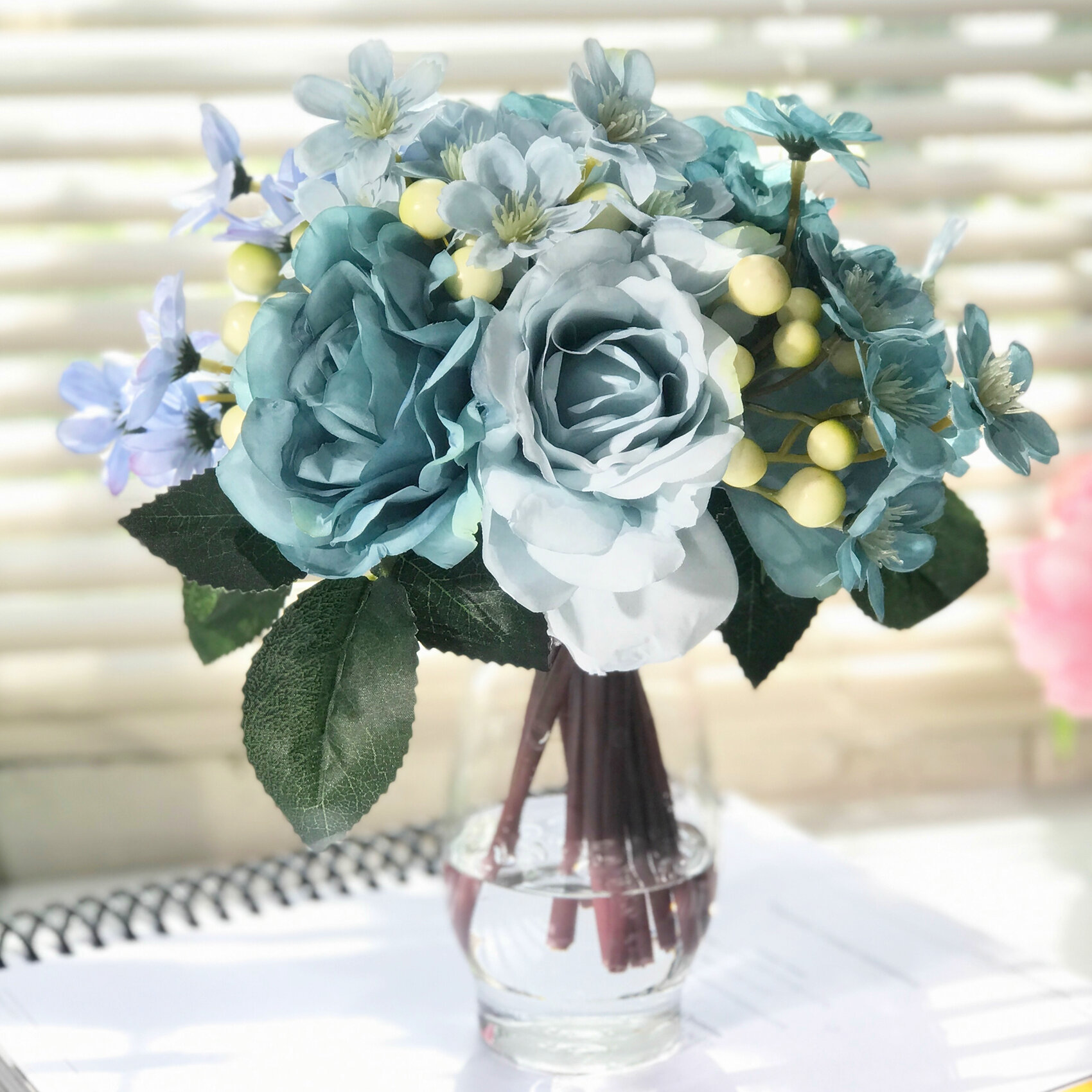 House of Hampton® Silk Mixed Floral Arrangement in Vase & Reviews | Wayfair